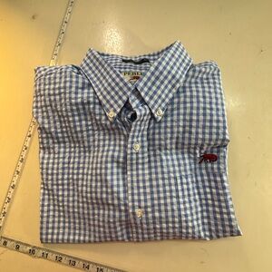 Perlis Blue Gingham Men's Casual Shirt